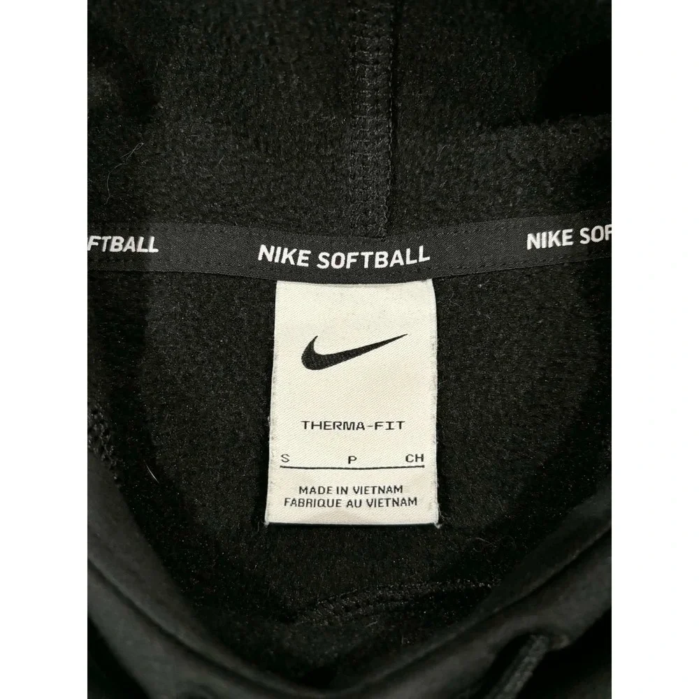 Nike Therma Fit‎ Black Softball Hoodie Hooded Pullover Athletic Men's Size S